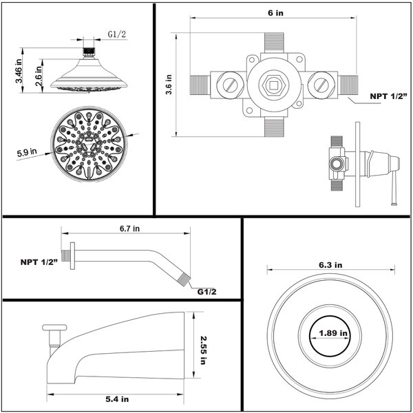 POP Sanitaryware All-In-One Kit With Rough In-Valve & Reviews | Wayfair